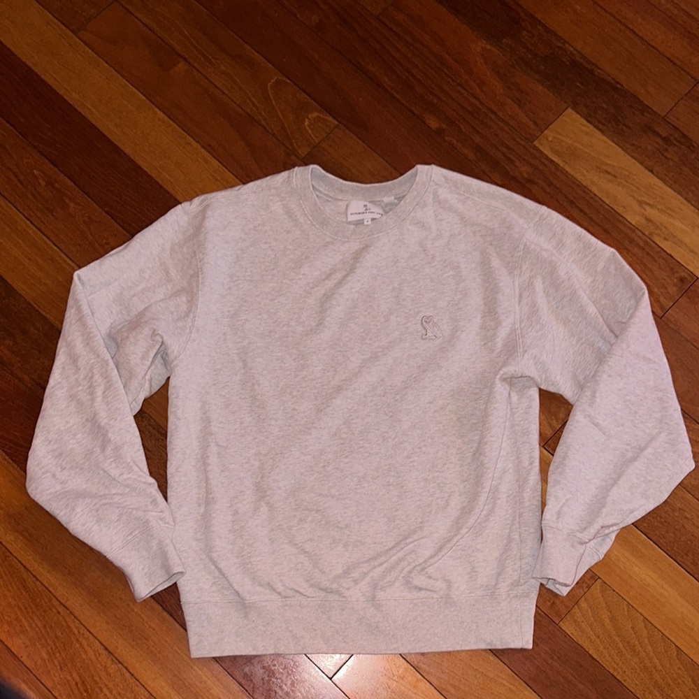 OVO Gray Crewneck Sweater Soft Cotton Blend